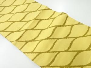 アンティーク　手織り紬瓦模様織り出し袋帯（材料）